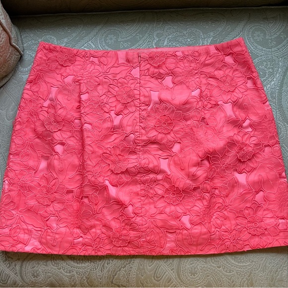 NWT J. Crew Lace Appliqué Mini Skirt Fire Lily Size 16 - Picture 8 of 9